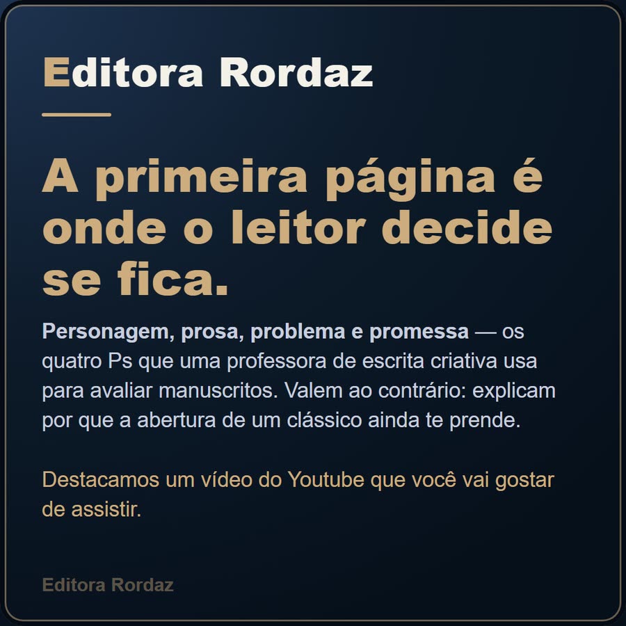 Slide 1 de 6 da edição